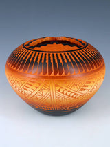 Jarrón de cerámica grabada Acoma Pueblo
