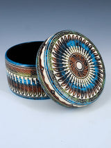 Navajo Etched Pottery Jewelry Box