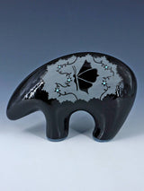 San Juan Pueblo Black Pottery Bear