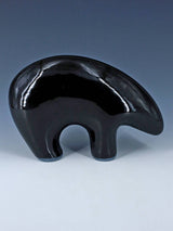 San Juan Pueblo Black Pottery Bear