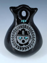 San Juan Pueblo Black Pottery Wedding Vase