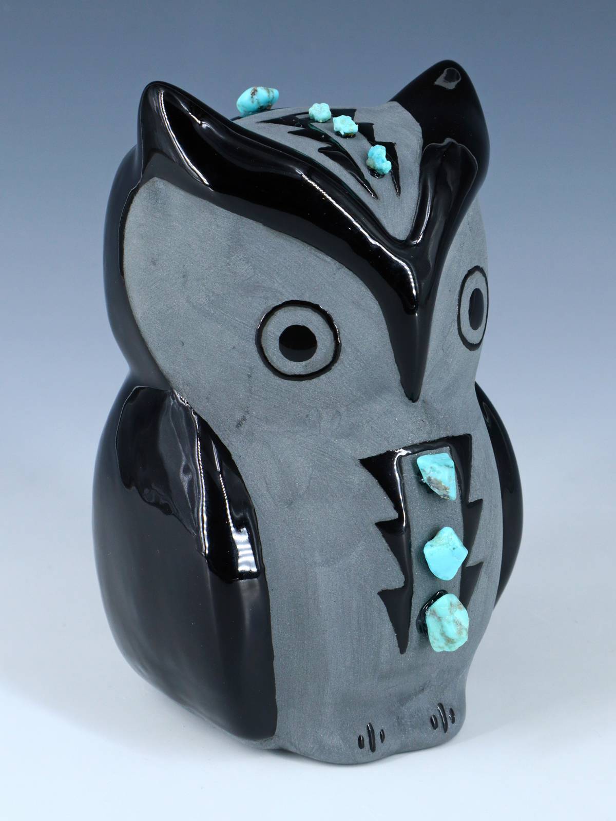 Vase de mariage tortue en poterie noire San Juan Pueblo
