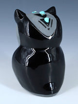 Vase de mariage tortue en poterie noire San Juan Pueblo
