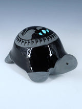San Juan Pueblo Black Pottery Turtle