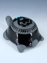 San Juan Pueblo Black Pottery Turtle