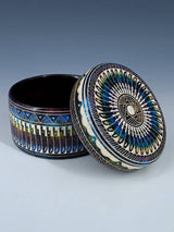 Navajo Etched Pottery Jewelry Box - PuebloDirect.com