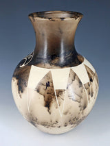 Acoma Pueblo Etched Horsehair Pottery Vase