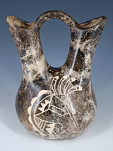 Acoma Etched Horsehair Wedding Vase Pottery