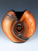 Pot d’oreiller danseur d’aigle gravé Acoma Pueblo