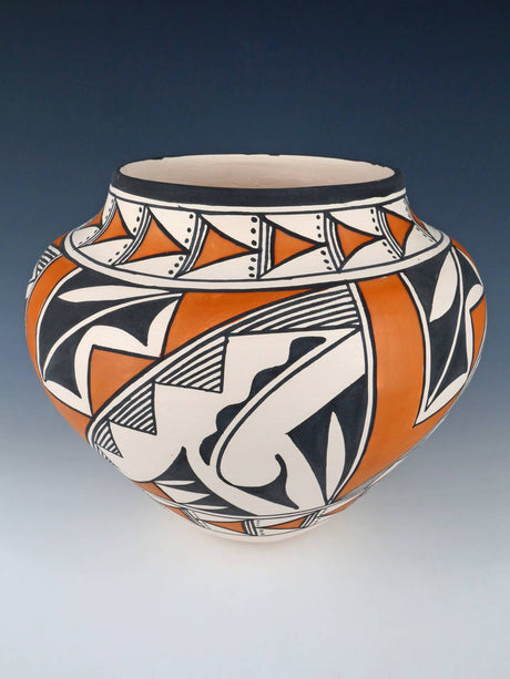 Acoma Pueblo Coiled Hand Painted Pottery Bowl - PuebloDirect.com