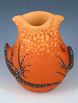 Zuni Pueblo Hand Coiled Lizard Pottery Vase