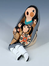 Jemez Pueblo Pottery Four Baby Storyteller Doll