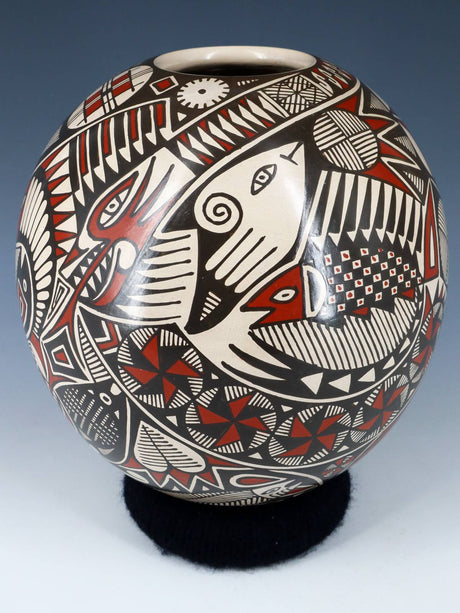 Hand Coiled Mata Ortiz Paquime Pottery Vase - PuebloDirect.com