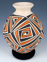 Mata Ortiz Hand Coiled Eye Dazzler Pottery Vase