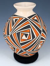 Mata Ortiz Hand Coiled Eye Dazzler Pottery Vase