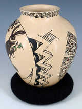 Mata Ortiz Hand Coiled Nature Pottery Vase