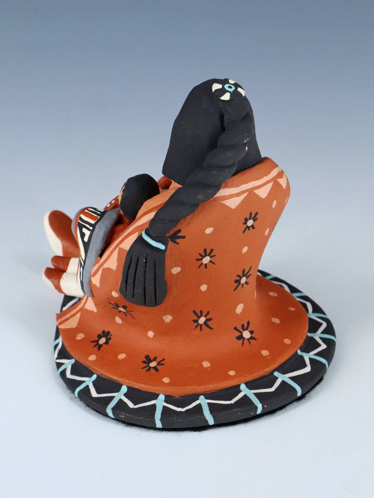 Jemez Pueblo Pottery Two Baby Storyteller Doll - PuebloDirect.com