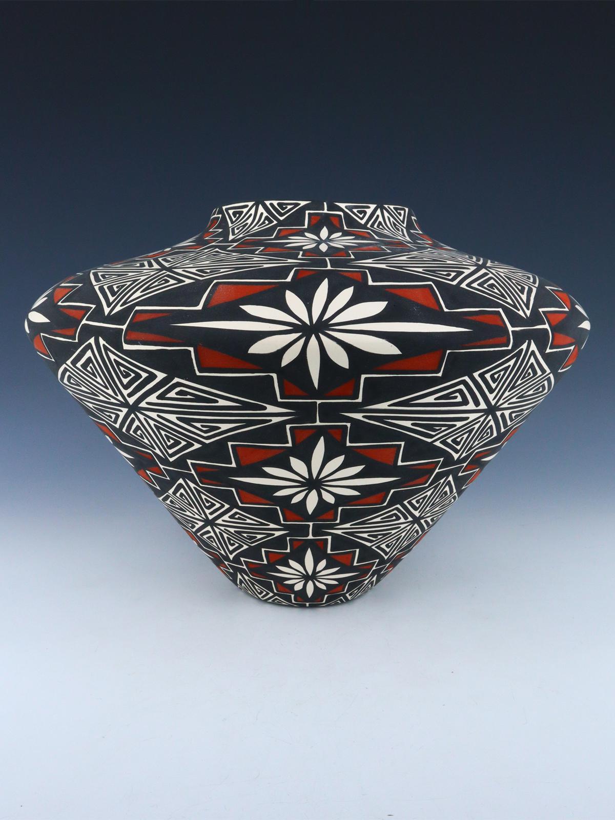 Large Acoma Pueblo Hand Painted Pottery Vase - PuebloDirect.com