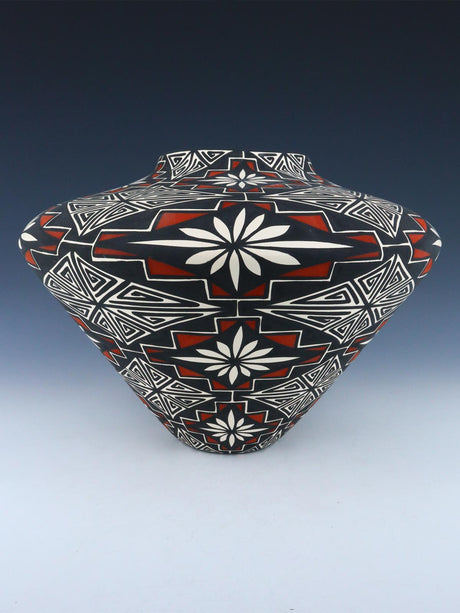 Large Acoma Pueblo Hand Painted Pottery Vase - PuebloDirect.com