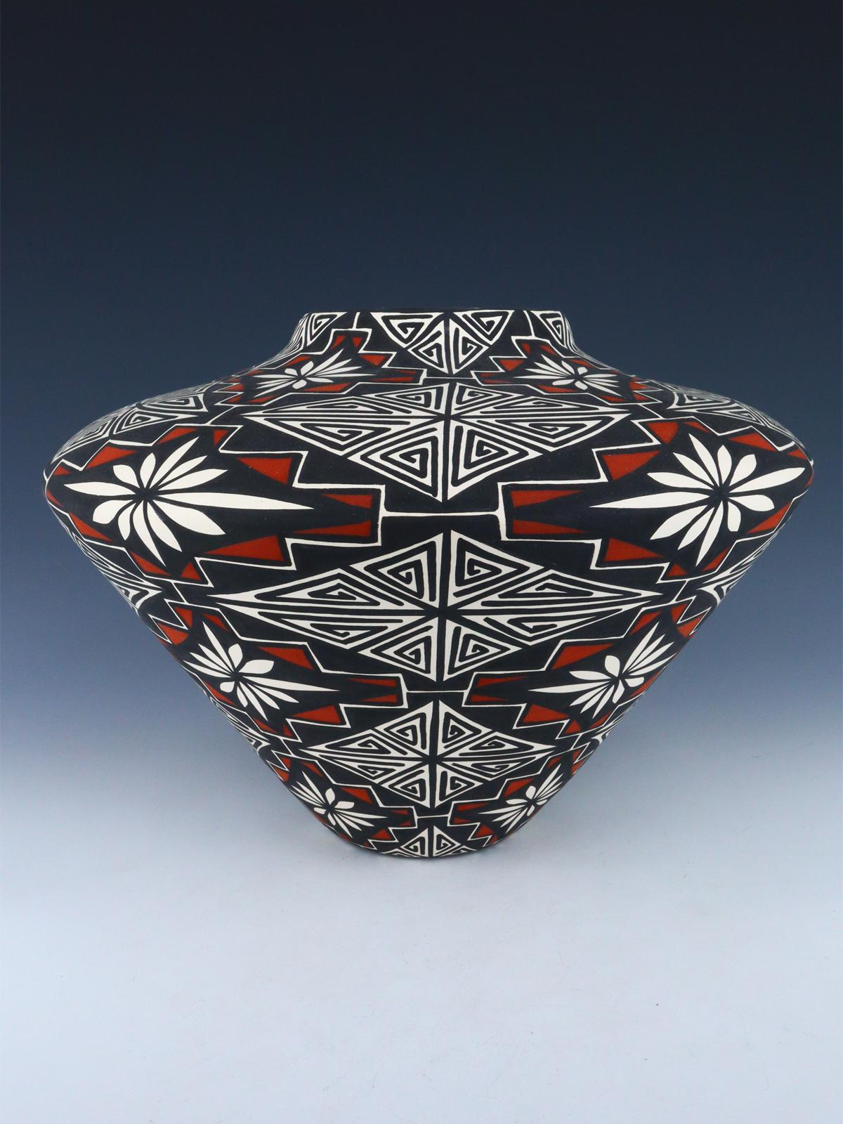 Large Acoma Pueblo Hand Painted Pottery Vase - PuebloDirect.com