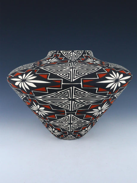 Large Acoma Pueblo Hand Painted Pottery Vase - PuebloDirect.com