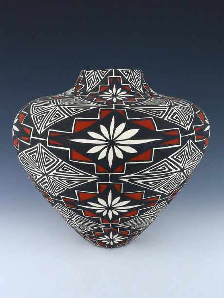 Large Acoma Pueblo Hand Painted Pottery Vase - PuebloDirect.com
