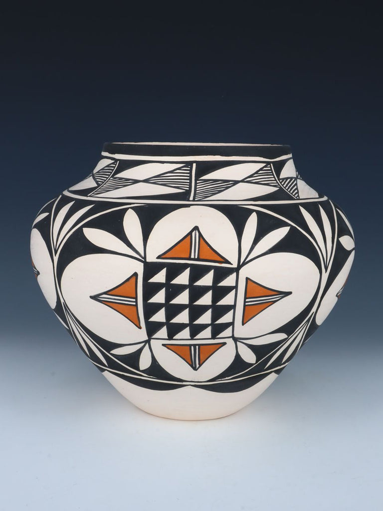 Acoma Pueblo Coiled Hand Painted Pottery Bowl - PuebloDirect.com