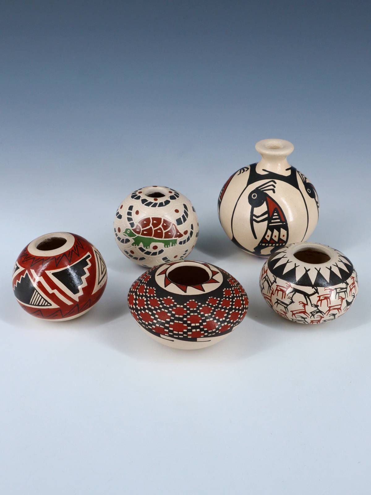 Mata Ortiz Hand Coiled Pottery Miniature Set - PuebloDirect.com