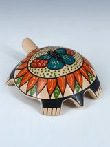 Small Mata Ortiz Hand Coiled Pottery Turtle Figurine - PuebloDirect.com