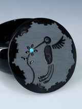 San Juan Pueblo Black Pottery Hummingbird Jewelry Box - PuebloDirect.com