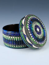 Navajo Etched Pottery Jewelry Box - PuebloDirect.com