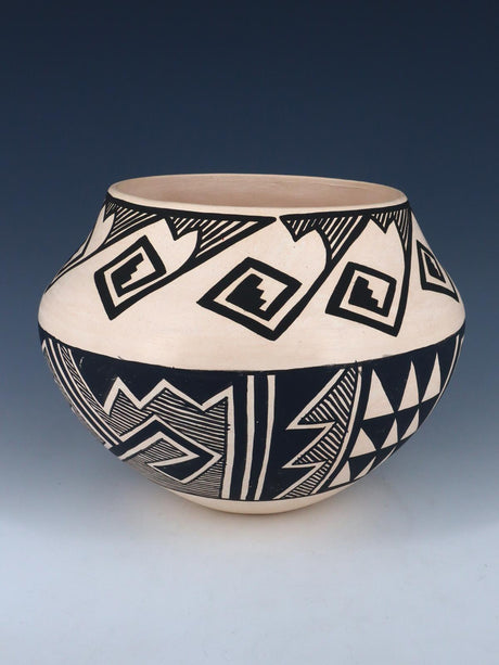 Acoma Pueblo Hand Coiled Pottery Bowl
