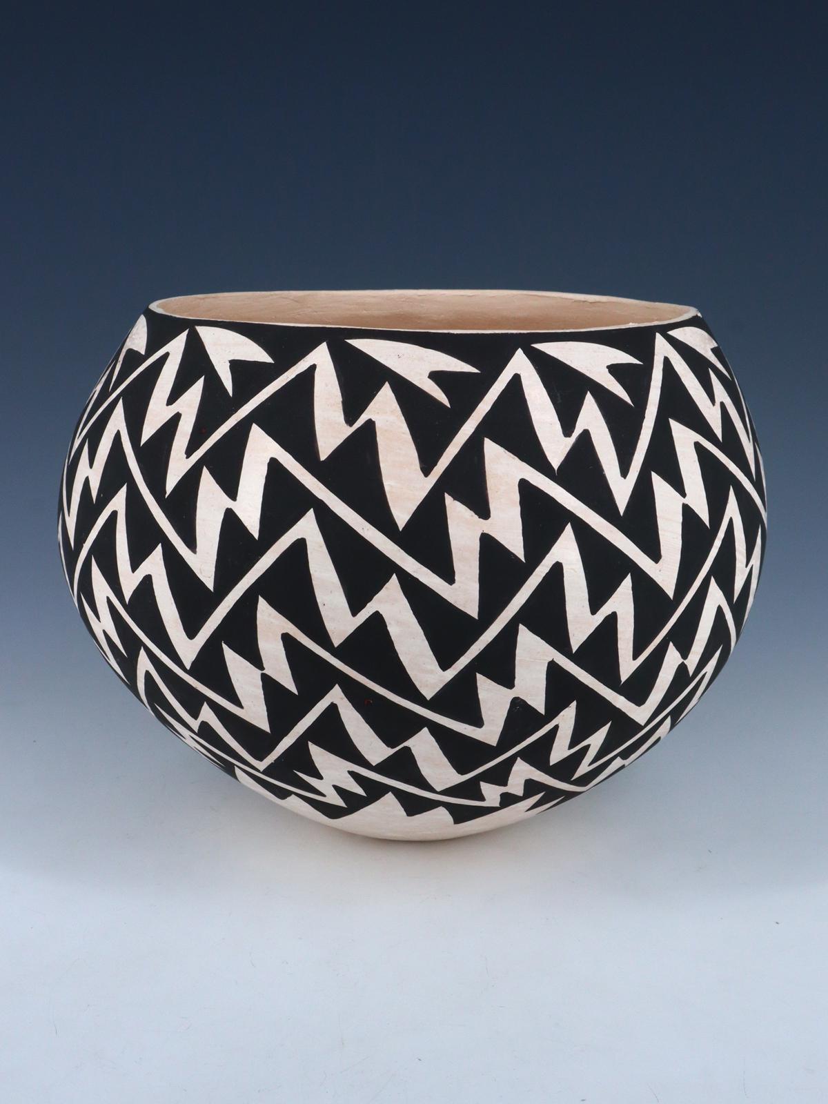 Acoma Pueblo Poterie Dazzler pour les yeux enroulés à la main