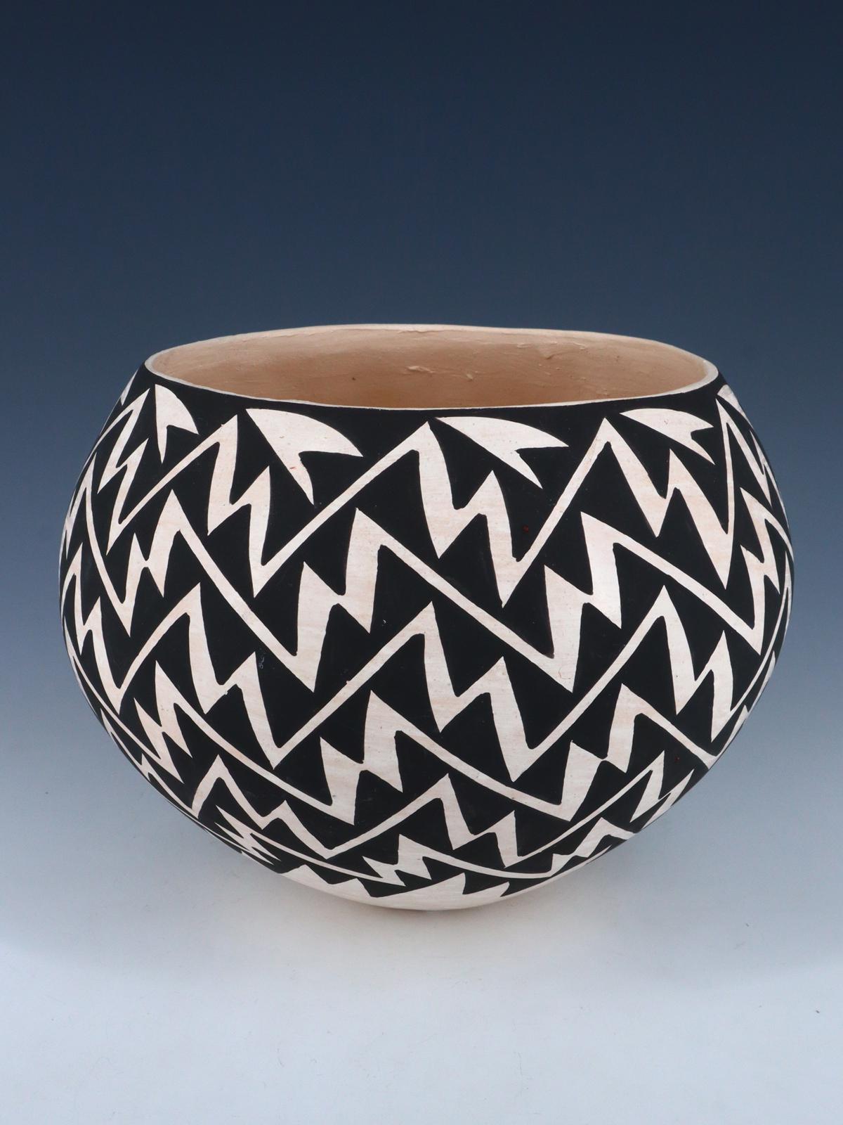 Acoma Pueblo Poterie Dazzler pour les yeux enroulés à la main