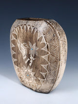 Etched Hummingbird Horsehair Acoma Pueblo Pillow Pot
