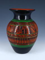 Navajo Hummingbird Hand Etched Pottery