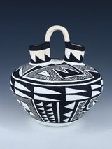 Acoma Style Hand Coiled Pottery Wedding Vase