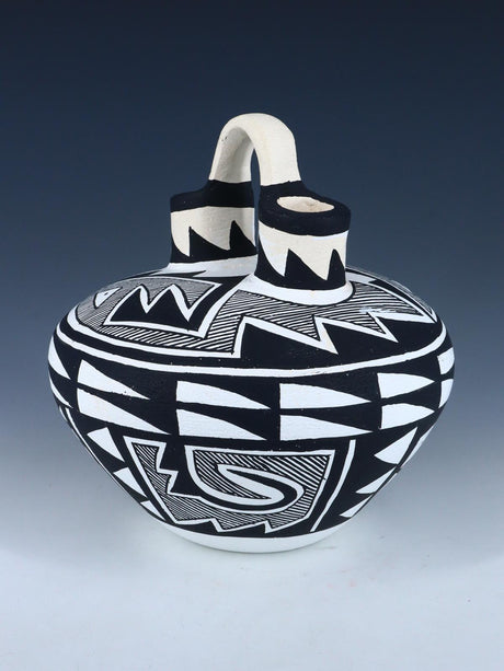 Acoma Style Hand Coiled Pottery Wedding Vase