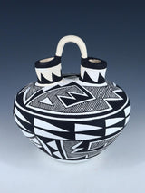 Acoma Style Hand Coiled Pottery Wedding Vase