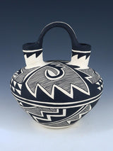 Acoma Style Hand Coiled Pottery Wedding Vase