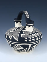 Acoma Style Hand Coiled Pottery Wedding Vase