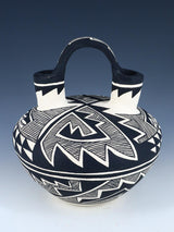 Acoma Style Hand Coiled Pottery Wedding Vase