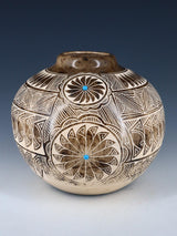 Etched Horsehair Acoma Pueblo Pottery