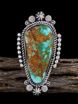 Navajo Pilot Mountain Turquoise Ring, Size 8