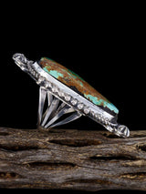 Navajo Pilot Mountain Turquoise Ring, Size 8