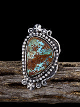 Navajo Pilot Mountain Turquoise Ring, Size 10