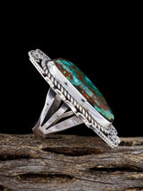 Navajo Pilot Mountain Turquoise Ring, Size 9