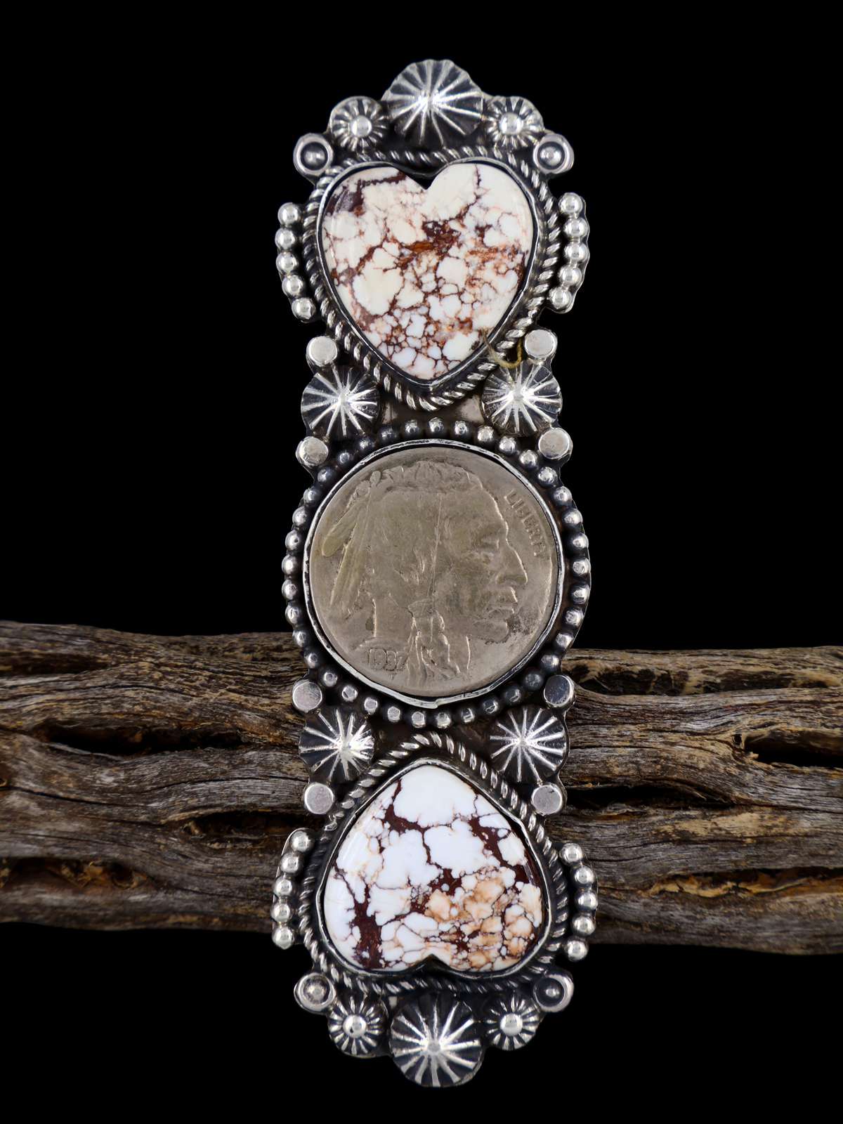 Navajo Wild Horse Heart Ring, Size 8