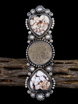 Navajo Wild Horse Heart Ring, Size 8