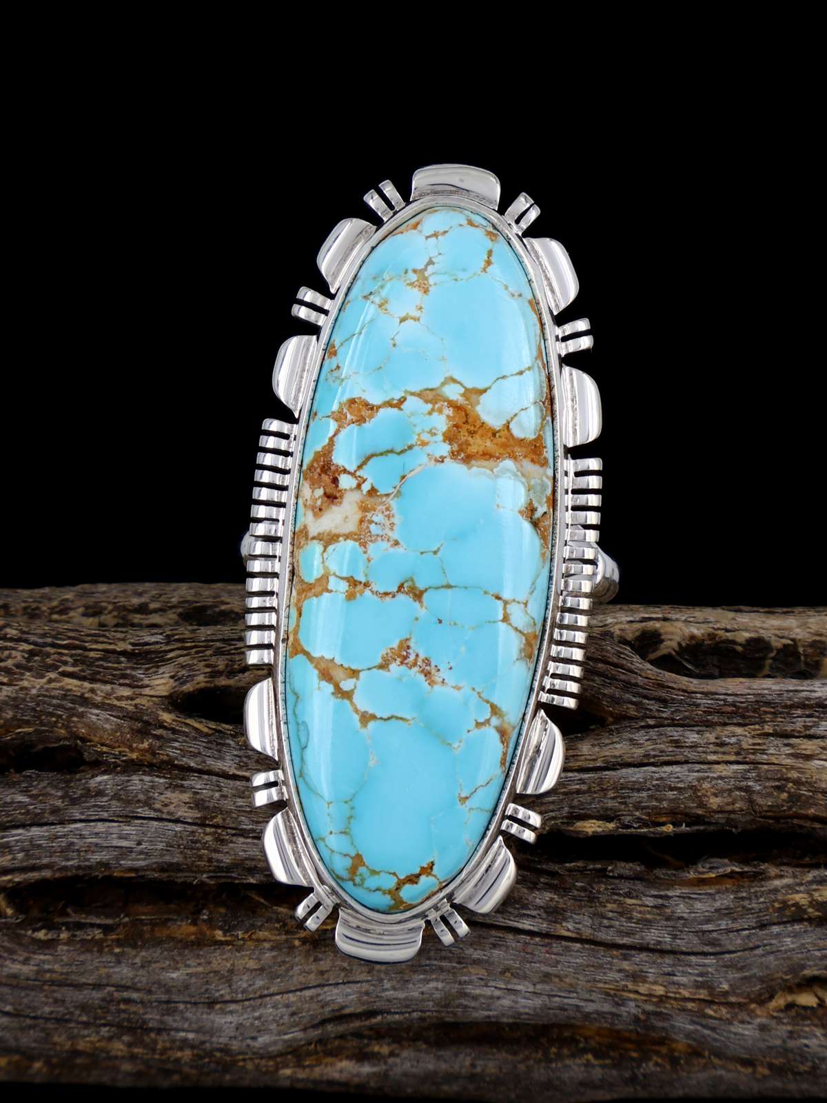 JEWELRY VALLEY　ぽこなみリング　8号 Number 8 Turquoise Native American Jewelry – PuebloDirect.com